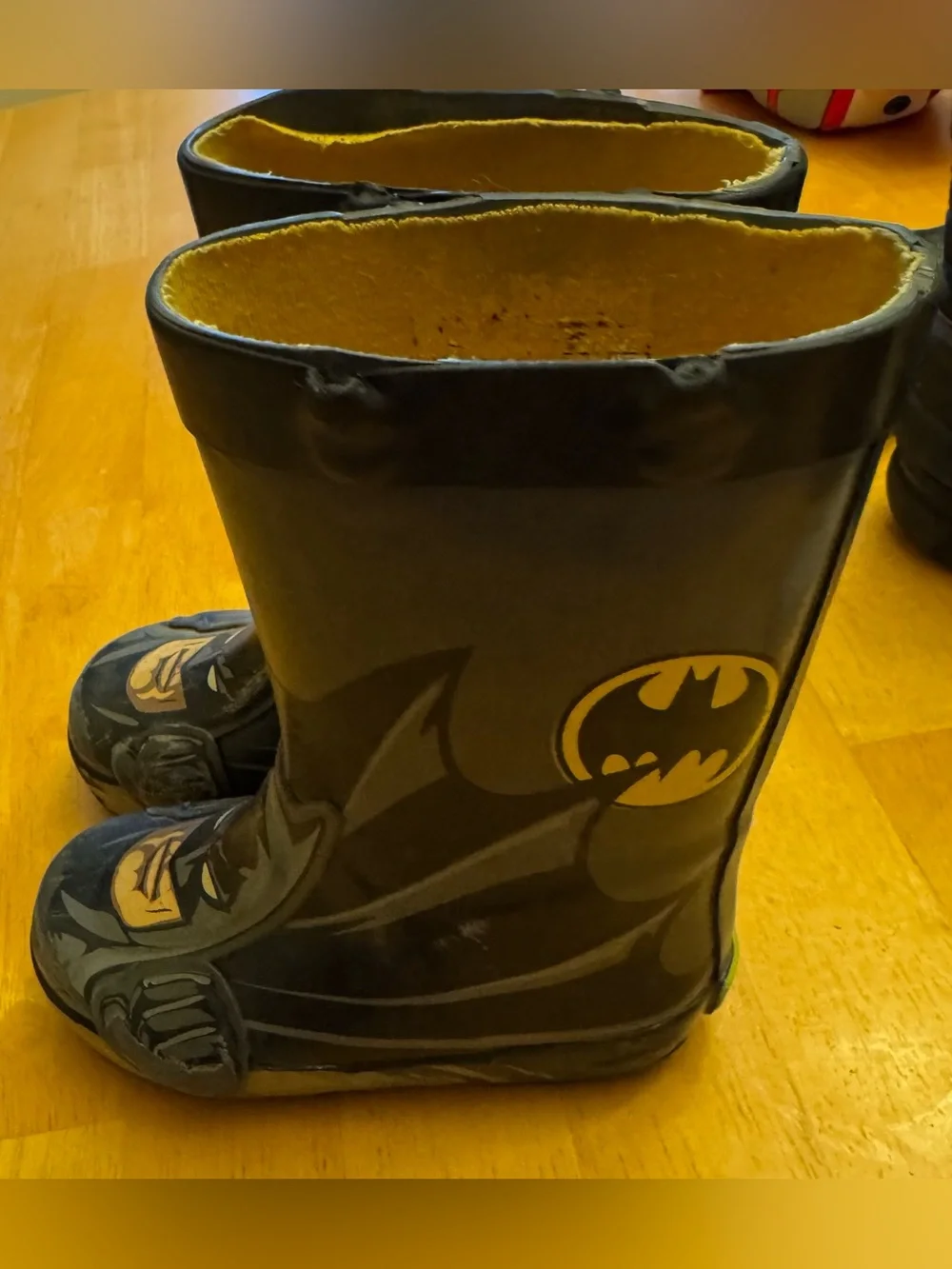 Western Chief Batman Rain Boots Toddler Size 8 Black Waterproof